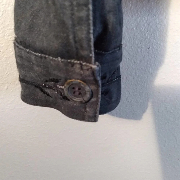 Coldwater Creek Denim Embroidered Jean Jacket - Picture 10 of 13